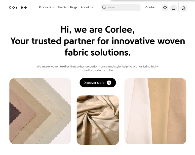Corlee and Co e-commerce platform preview
